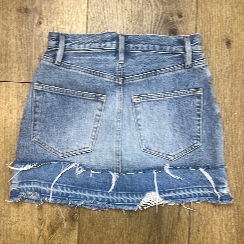 Frame Le Mini Skirt Split Front Released Hem Size… - image 5